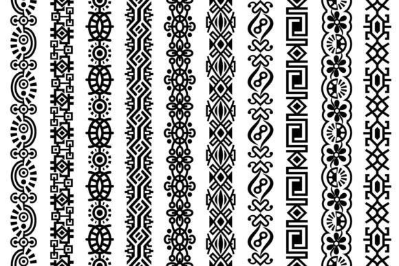 Abstract Seamless Borders: Premium Graphics for Modern Patterns