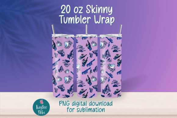 Bluebird Tumbler Wrap for Sublimation: A Graphics & Patterns Review