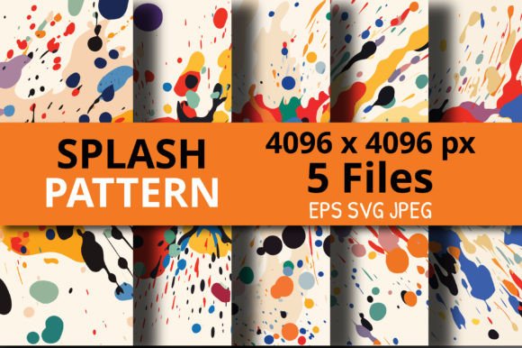Colorful Paint Splash Pattern Graphics for Patterns