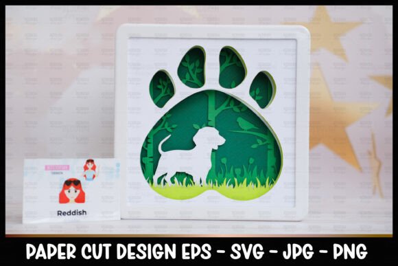 Dachshund Shadow Box, Pet Shadow Box SVG for 3D SVG Projects