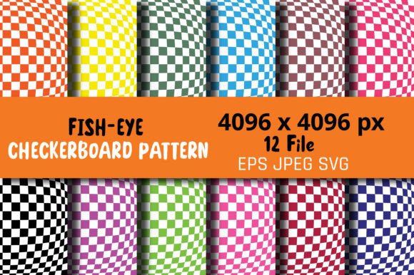 Fish-Eye Checkerboard Pattern Graphics for Modern Designs