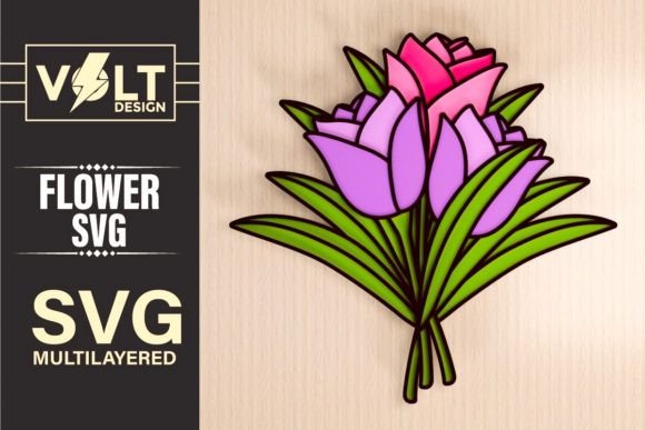 Flower 3d SVG Paper Laser Cutting for Wall Decor
