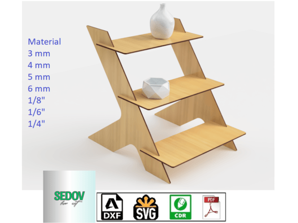 Laser Cut 3 Tier Shelf: A Showcase Stand for Brands