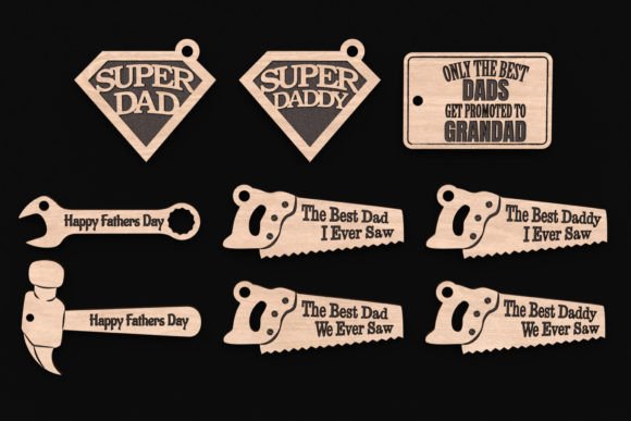 Laser Cut Fathers Day Keychain Svg Files