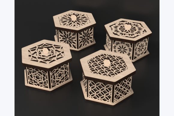 Laser Cut Hexagon Jewellery Box Svg File for Creative Sellers
