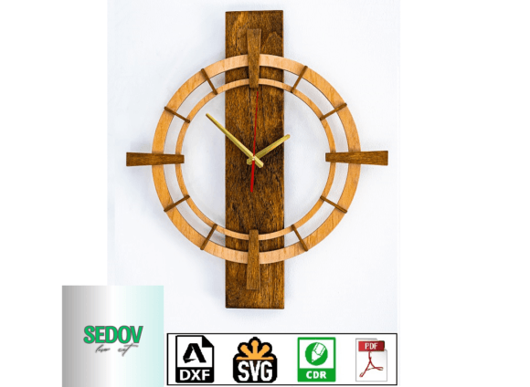 Laser Cut Project Plan Wall Clock for Modern Wall Decor