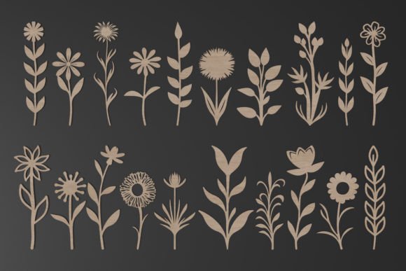 Laser Cut Wild Flowers Svg Files for Ornaments