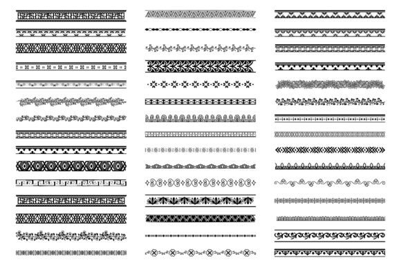 SVG Border Decoration Elements Patterns for Graphics